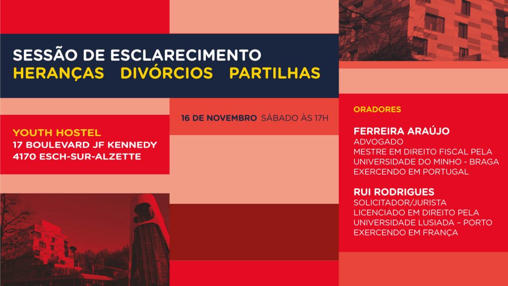 Sessão de esclarecimentos Heranças, Divórcios e Partilhas